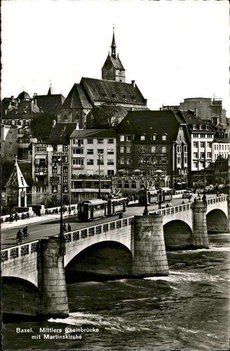 Basel BS mittlere Rheinbrücken Martins Kirche