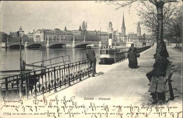 Zuerich Utoquai Brücke Schiff