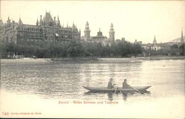 Zuerich Rotes Schloss Tonhalle Boot