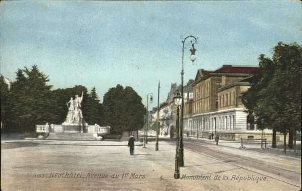 Neuchatel NE Avenue Mars Monument Republique