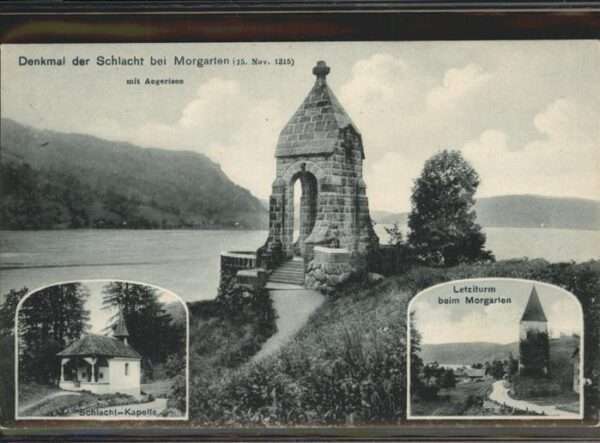 Morgarten Denkmal der Schlacht Letziturm Kapelle
