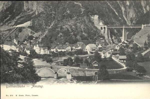 Amsteg Gotthardbahn Brücke