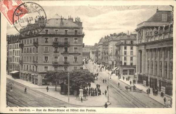 Geneve GE Rue du Mont Blanc Hotel Postes Kutsche