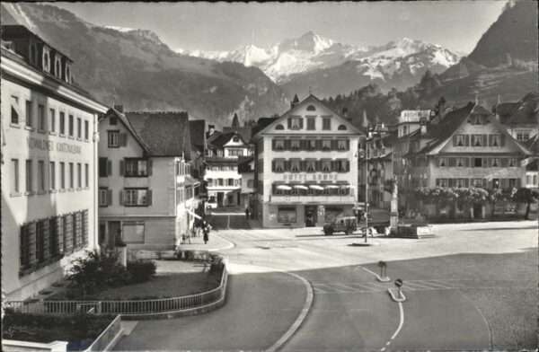 Stans Nidwalden Dorfplatz Hotel Krone