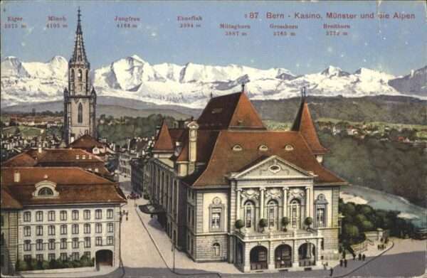 Bern BE Kasino Münster, Alpen, Jungfrau