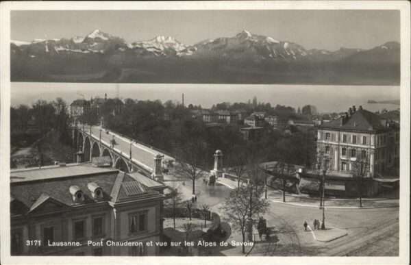 Lausanne VD Pont Chauderon Alpes, Alpen