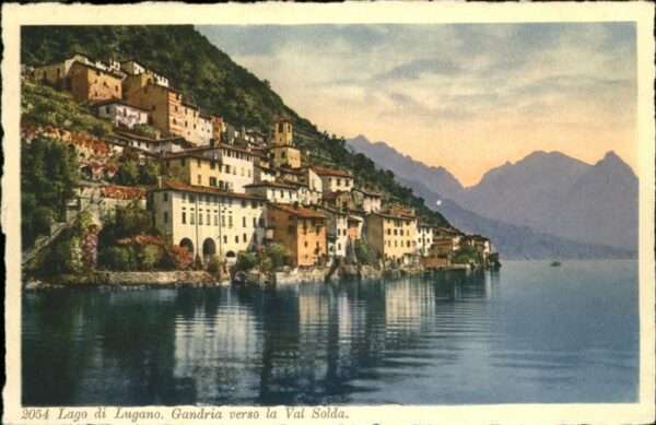 Lugano TI Lago Gandria verso la Val Solda