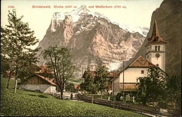 Grindelwald Kirche Wetterhorn