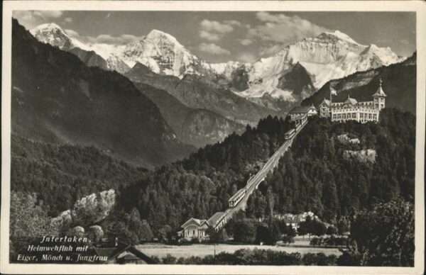Interlaken BE Heimwehfluh Eiger, Mönch, Jungfrau