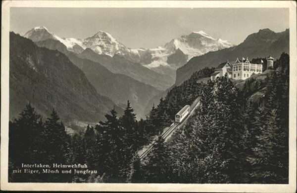 Interlaken BE Heimwehfluh Eiger, Mönch, Jungfrau
