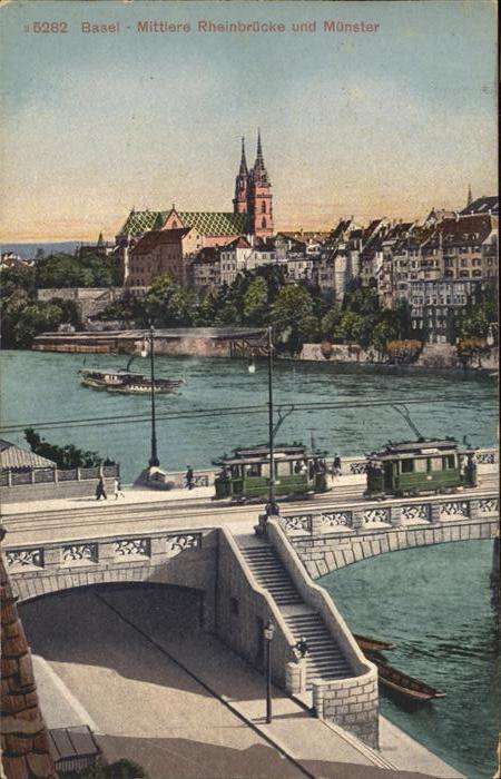 Basel BS Mittlere Rheinbrücke Münster, Strassenb