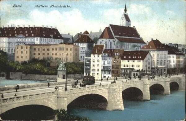 Basel BS Mittlere Rheinbrücke Strassenbahn, Rhei