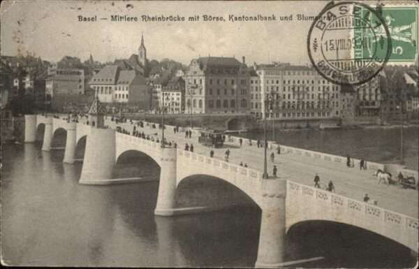 Basel BS Mittlere Rheinbrücke Börse Kantonalbank