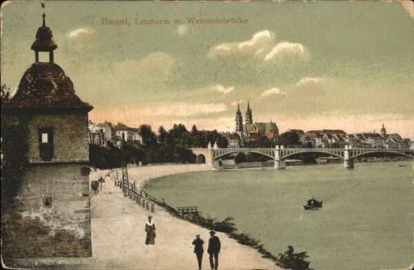 Basel BS Letziturm m. Wettsteinbrücke