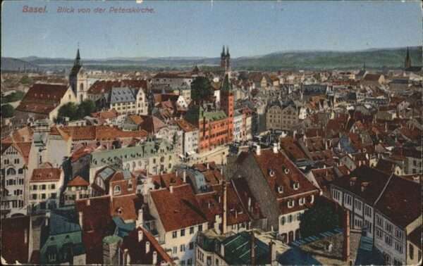 Basel BS Blick v. der Peterskirche