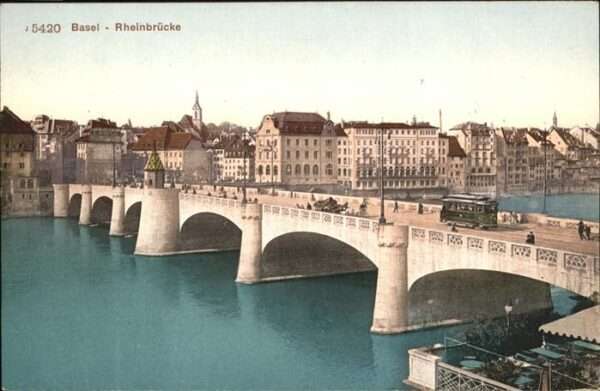 Basel BS Rheinbrücke Strassenbahn