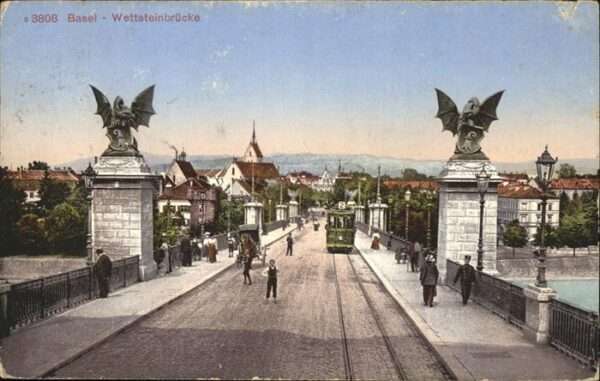 Basel BS Wettsteinbrücke Strassenbahn