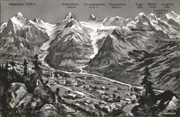 Grindelwald Fischerhorn Schreckhorn, Eismeer, Wette