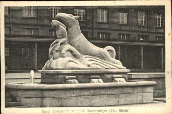 Basel BS Badischer Bahnhof Brunnenfigur, Der Rhe