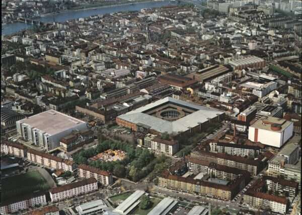Basel BS Schweizser Mustermesse Flugaufnahme