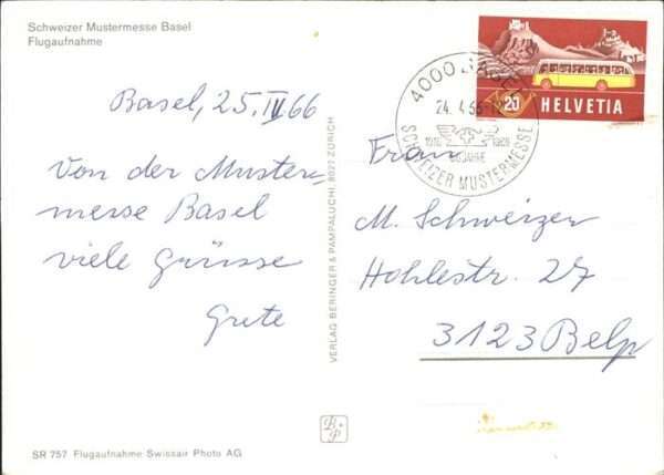Basel BS Schweizser Mustermesse Flugaufnahme – Bild 2
