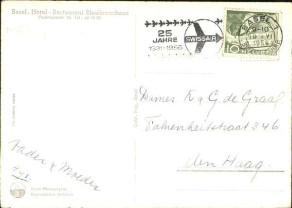 Basel BS Hotel Restaurant Blaukreuzhaus – Bild 2