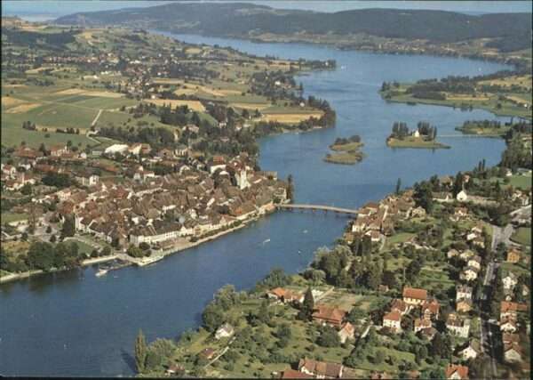 Stein Rhein Untersee Flugaufnahme