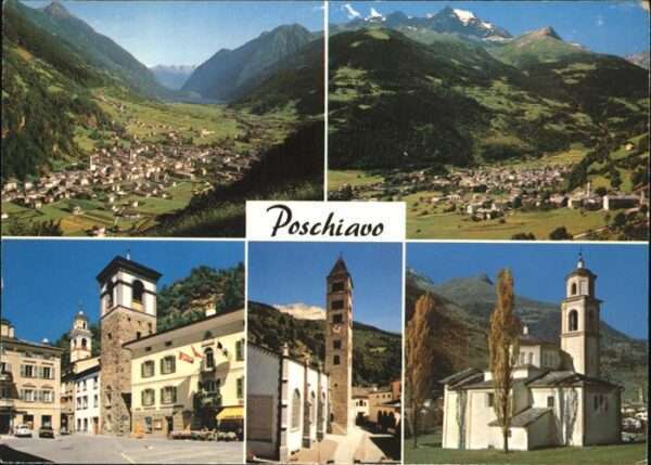 Poschiavo Chiesa Sta. Maria Piazza Comunale
