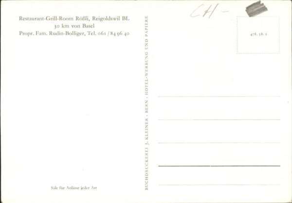Reigoldswil Restaurant-Grill-Room Rößli – Bild 2