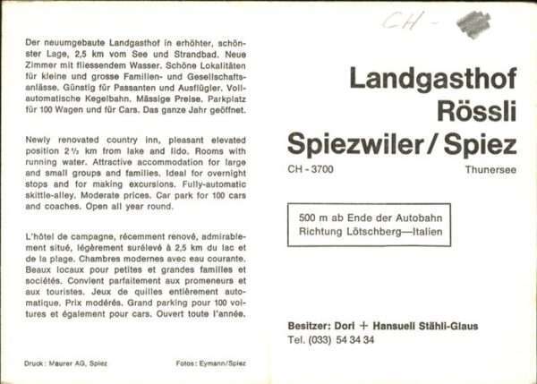 Spiezwiler Landgasthof Rössli Thunersee – Bild 2