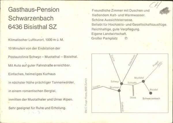 Bisisthal Gasthaus Pension Schwarzenbach – Bild 2