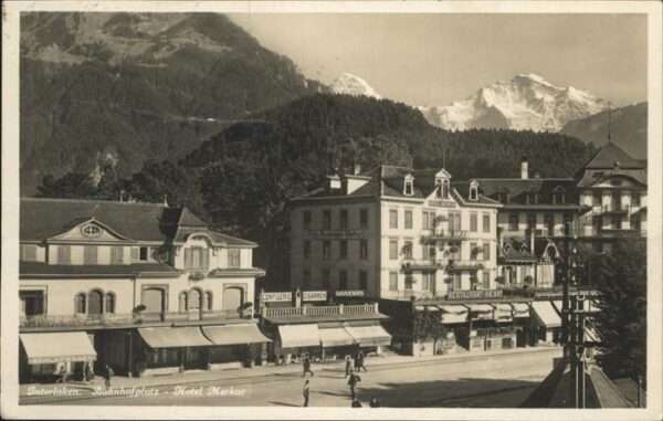 Interlaken BE Bahnhofplatz Hotel Merkur