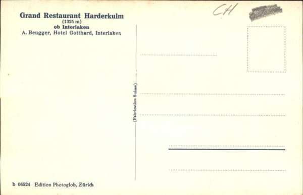 Interlaken BE Grand Restaurant Harderkulm Hotel Gotth – Bild 2