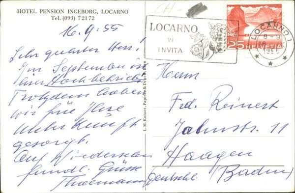 Locarno TI Hotel Pension Ingeborg – Bild 2