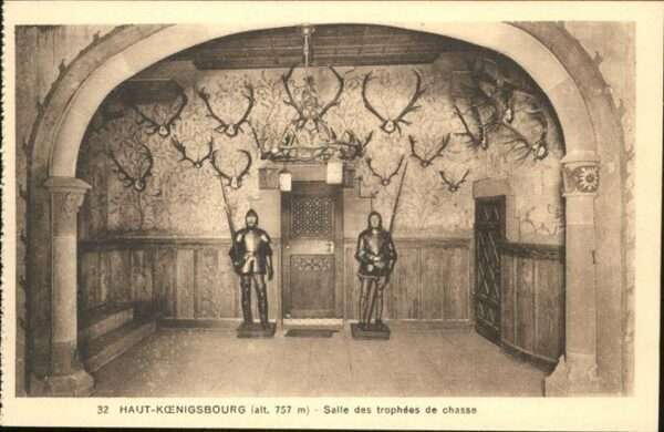 Haut-Koenigsbourg Hohkoenigsburg Salle des Trophees Chasse