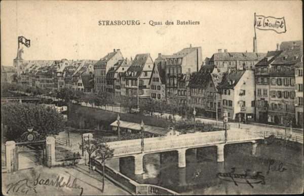 Strasbourg Alsace Quai des Bateliers Brücke