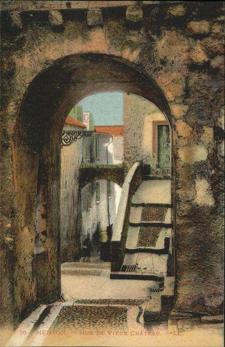 Menton Alpes Maritimes Rue Vieux Chateau