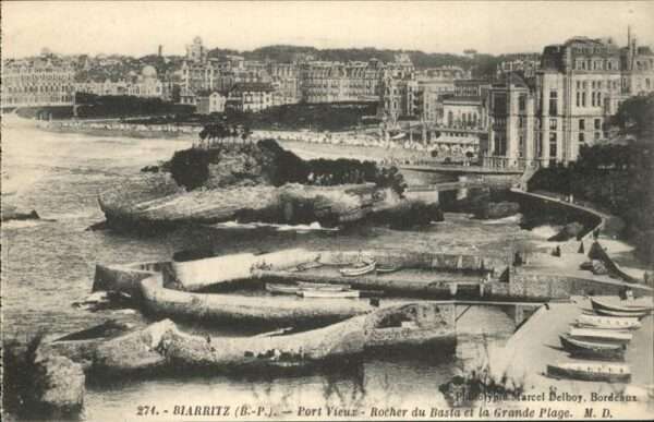 Biarritz Pyrenees Atlantiques Port Vieux Rocher Basta