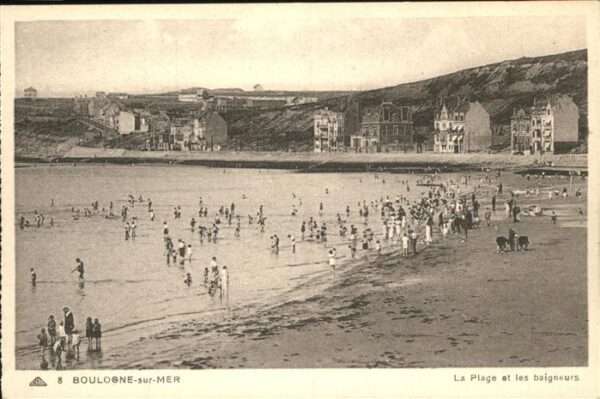 Boulogne-sur-Mer Plage Baigneurs