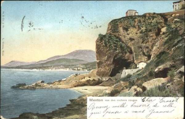 Menton Alpes Maritimes Rochers Rouges