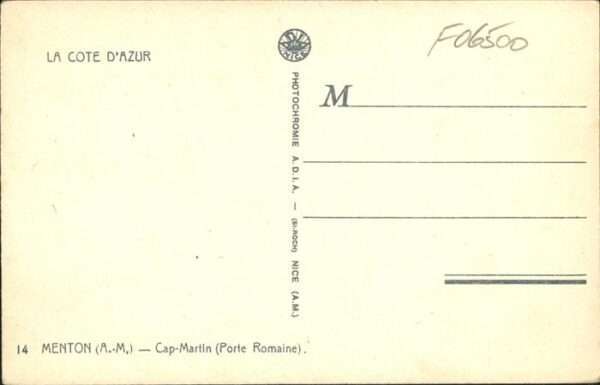 Menton Alpes Maritimes Cap Martin Porte Romaine – Bild 2