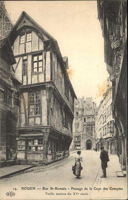 Rouen Rue St. Romain Passage Cour Compets