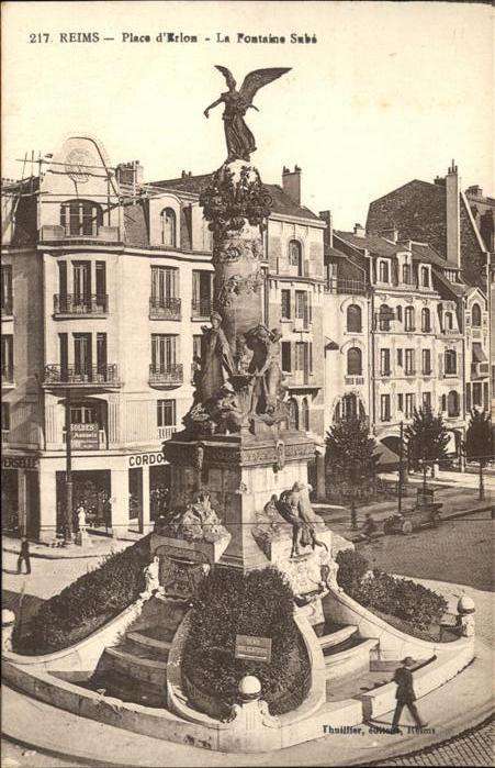 Reims Champagne Ardenne Place d_Erlon Fontaine Sube