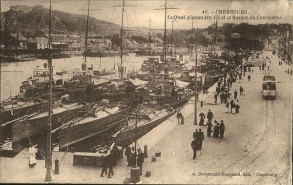 Cherbourg Quai Alexandre Bassin Commerce Straßenb