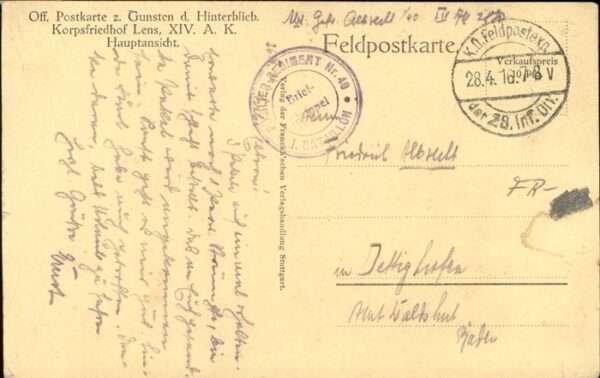 Lens Pas-de-Calais Korpsfriedhof – Bild 2