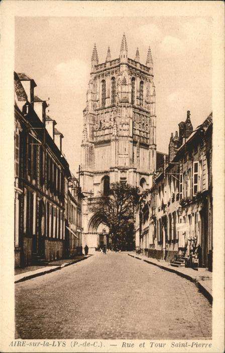 Aire-sur-la-Lys Rue et Tour Saint-Pierre