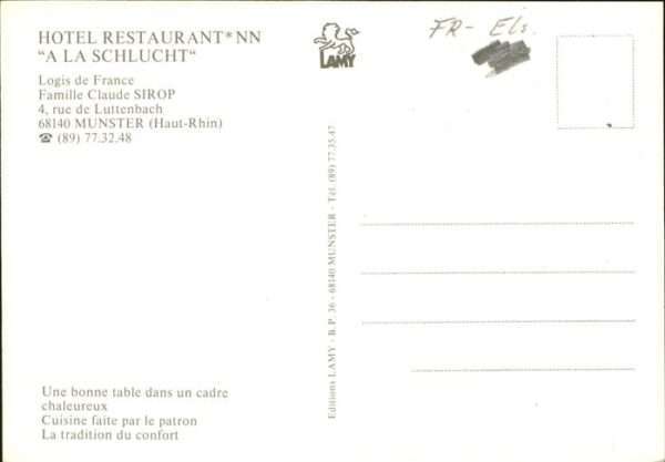 Muenster Haut Rhin Elsass Hotel A la Schlucht – Bild 2