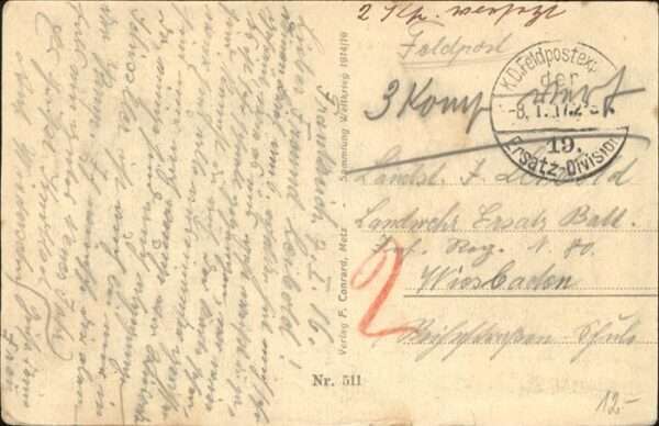 Verdun Meuse Franz. Bagagekolonne – Bild 2