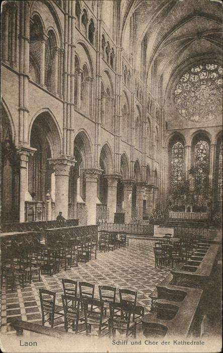 Laon Aisne Schiff Chor der Cathedrale