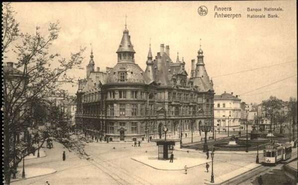 Anvers Antwerpen National Bank Strassenbahn